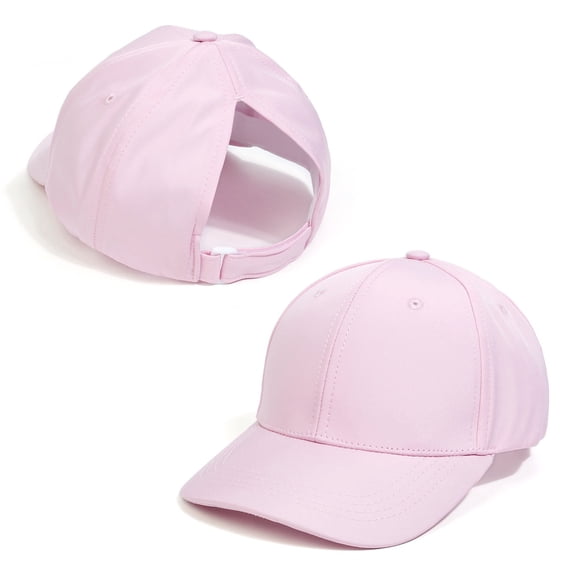 LIIPEE Girls Boys Baseball Cap Spring Summer Adjustable High Ponytail Hat Sunscreen Sunshade Hat Tennis Protection Caps Girls Casual Picnics Hats,Pink,M