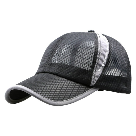 LIIPEE Girls Boys Baseball Hats Summer Casual Stylish Mesh Wide Brim Visor Cap Protection Caps Child Classic Beach Sunscreen Sunshade Hat,Black,One Size