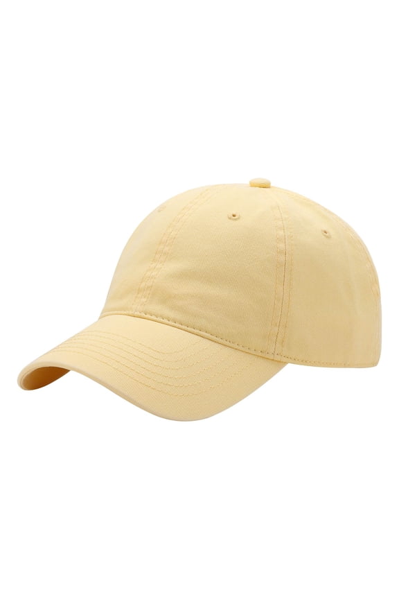 Girls Boys Baseball Hats Summer Trendy Versatile Solid Color Wide Brim Visor Cap Protection Caps Girls Leisure Beach Sunscreen Sunshade Hat,Light Yellow,One Size