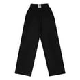 thumbnail image 1 of LIIPEE Girls Boys Casual Pants Summer Comfortable Solid Color Elastic Waist Straight Wide Leg Pants Kids Stylish Outdoor Sports Pants,Black,6-7 Years, 1 of 4