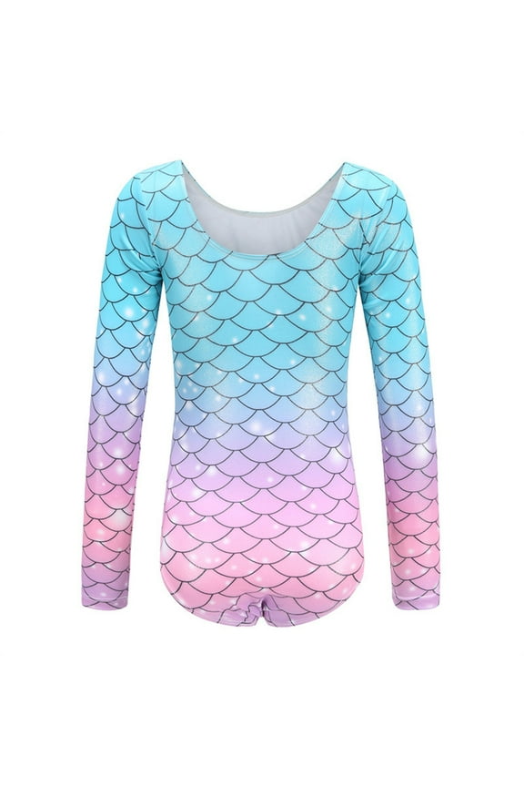 Girls Boys Gymnastics Leotards Summer Fashion Cartoon Dinosaur Printed Long Sleeve Gymnastics Dance Leotard Bodysuit Baby Versatile Performance One-Pieces ,Pink,5-6 Years