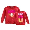 thumbnail image 1 of LIIPEE Girls Boys Hoodies Fall Winter Casual Cute Long Sleeve Cartoon Ice Cream Letter Graphic Printed Round Neck Pullover Hoodless Sweatshirt Child Versatile School Outdoor Hoodie,Red,9-10 Years, 1 of 3