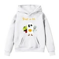 thumbnail image 1 of LIIPEE Girls Boys Hoodies Fall Winter Casual Halloween Long Sleeve Cartoon Pumpkin Graphic Printed Pullover Hooded Sweatshirt With Pocket Toddler Sweet School Outdoor Hoodie,White,4-5 Years, 1 of 4