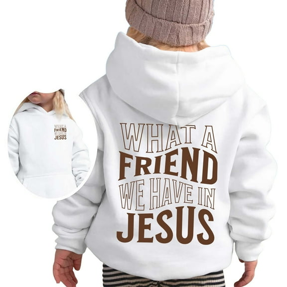 LIIPEE Girls Boys Hoodies Fall Winter Letter Printed Long Sleeve Pullover Hooded Sweatshirt With Pocket Toddler Classic Outdoor Play Sweatshirts,White,2-3 Years