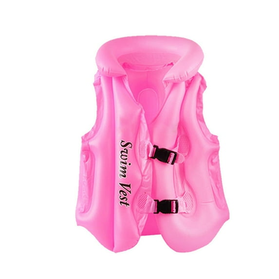 LIIPEE Girls Boys Life Vest Plus Size Letter Printed Sleeveless V Neck Buoyancy Life Jacket Child Classic Birthday Bathing Suit,Pink,6-12 Years