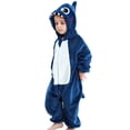 thumbnail image 1 of LIIPEE Girls Boys Plush Onesie Halloween Christmas Cartoon Animal Long Sleeve Hooded Zip Up Fuzzy Jumpsuit Infant Classic Party Plush One-Pieces,Blue,6-12 Months, 1 of 9