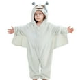 thumbnail image 1 of LIIPEE Girls Boys Plush Onesie Halloween Christmas Cartoon Animal Long Sleeve Hooded Zip Up Fuzzy Jumpsuit Trendy Weekend Plush One-Pieces,White,12-18 Months, 1 of 9