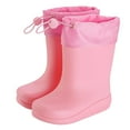 thumbnail image 1 of LIIPEE Girls Boys Rain Boots Color Block Lightweight Closed Toe Non- Waterproof Rain Shoes Child Versatile Climbing Hiking Camping Cycling Boot,Pink,2.5-3 Years, 1 of 2