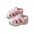 thumbnail image 1 of LIIPEE Girls Boys Sandals Summer Casual Breathable Adjustable Strap Closed Toe Non- Soft Sole Sports Daily Wear Outdoor Play Shoes Child Stylish Indoor Walking Beach Sandal,Pink,3.5-4 Years, 1 of 7