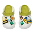 thumbnail image 1 of LIIPEE Girls Boys Sandals Summer Cute Cartoon Closed Toe Non-Slip Soft Sole Slip On Water Shoes Infant Leisure Daily Wear Sandal,Green,12-15 Months, 1 of 3