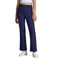 thumbnail image 1 of LIIPEE Girls Boys School Uniform Pants Solid Color Stretchy High Waisted Zipper Straight Leg Trousers With Pockets Girl Versatile Party Pants,Navy,15-16 Years, 1 of 8