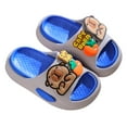 thumbnail image 1 of LIIPEE Girls Boys Slippers Summer Fashion Cartoon Open Toe Non- Soft Sole Flip Flops On Water Shoes Toddler Trendy Outdoor Slipper,Grey,5.5-6 Years, 1 of 5