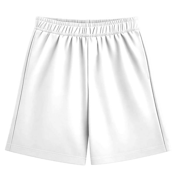 LIIPEE Girls Boys Sports Shorts Summer Comfortable Breathable Solid Color Elastic Waist Wide Leg Shorts With Pockets Girl Classic Casual Wear Shorts,White,9-10 Years