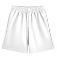 thumbnail image 1 of LIIPEE Girls Boys Sports Shorts Summer Comfortable Breathable Solid Color Elastic Waist Wide Leg Shorts With Pockets Kids Stylish Picnics Shorts,White,2-3 Years, 1 of 4