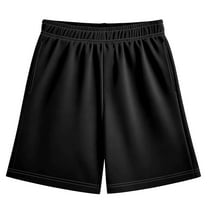 LIIPEE Girls Boys Sports Shorts Summer Comfortable Breathable Solid Color Elastic Waist Wide Leg Shorts With Pockets Toddler Leisure Picnics Shorts,Black,2-3 Years