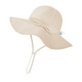 thumbnail image 1 of LIIPEE Girls Boys Sun Cap Solid Color Bowknot Bucket Wide Brim Adjustable Strap Hat Protection Caps Baby Versatile Party Hats,Khaki,2-4 Years, 1 of 3