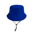 thumbnail image 1 of LIIPEE Girls Boys Sun Cap Spring Summer Comfort Wide Brim Adjustable Bucket Hat Sunscreen Sunshade Hat Protection Caps Baby Stylish Picnics Hats,Blue,2-6 Years, 1 of 2