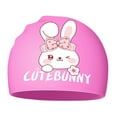 thumbnail image 1 of LIIPEE Girls Boys Sun Cap Summer Cute Cartoon Printed Waterproof Silicone Learning Swimming Pool Caps Girls Cute Sunscreen Sunshade Hats,Pink,One Size, 1 of 4