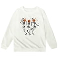 thumbnail image 1 of LIIPEE Girls Boys Sweatshirts Halloween Cartoon Skeleton Pumpkin Graphic Printed Long Sleeve Round Neck Pullover Sweatshirt Child Comfort Daily Hoodies,White,11-12 Years, 1 of 3