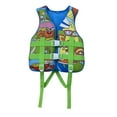 thumbnail image 1 of LIIPEE Girls Boys Swimwear Cartoon Printed V Neck Zip Up Coast Guard Approved Life Vest Buoyancy Life Jacket Girl Comfort Beach Pool Summer Outings Bathing Suit,Green,2-4 Years, 1 of 5