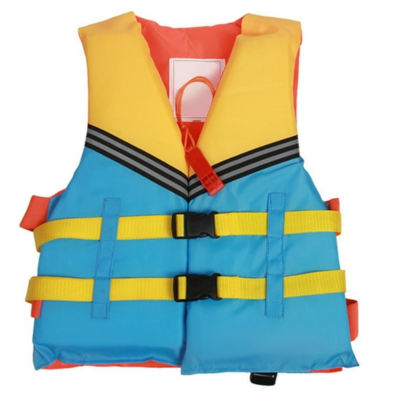 LIIPEE Girls Boys Swimwear Sleeveless Coast Guard Approved Life Vest Swimsuit Kids Casual Beach Pool Party Buoyancy Life Vest,Blue,One Size