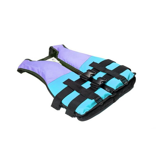 LIIPEE Girls Buoyancy Life Jacket Summer Comfort Sleeveless Patchwork Color Zipper Coast Guard Approved Life Vest Toddler Versatile Vacation Life Vest Bathing Suit,Purple,7-10 Years