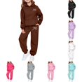 thumbnail image 1 of LIIPEE Girls Casual Outfits 2 Piece Bow Print Long Sleeve Pullover Hoodies And Sweatpants Kids Autumn Winter Cute Everyday Outfit Sets,10-11 Years, 1 of 6