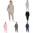thumbnail image 1 of LIIPEE Girls Casual Zip Up Romper Long Sleeves Loose Onesies Kids Fall Winter Clothes 5-16 Years, 1 of 9