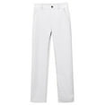 thumbnail image 1 of LIIPEE Girls Dress Pants Solid Color Stretch High Waisted Slim Fit Straight Trousers With Pockets Kids Handsome Party Pants,White,14-15 Years, 1 of 6