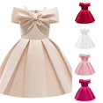 thumbnail image 1 of LIIPEE Girls Elegant Gown Dress Kids Sleeveless Spaghetti Strap Solid Color Ruched A Line Party Princess Dresses,4-5 Years, 1 of 8