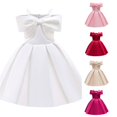 thumbnail image 1 of LIIPEE Girls Elegant Gown Dress Kids Sleeveless Spaghetti Strap Solid Color Ruched A Line Party Princess Dresses,6-7 Years, 1 of 7