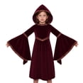thumbnail image 1 of LIIPEE Girls Halloween Kids Bell Long Sleeve Hooded Dresses Party Performance Clothes,XS, 1 of 6
