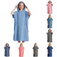 thumbnail image 1 of LIIPEE Girls Hooded Bathrobes Solid Color Cozy Warm Sleepwear Robes Kids Fall Winter Homewear 8-14 Years, 1 of 4