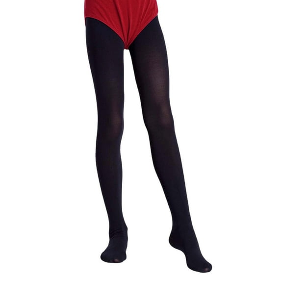 LIIPEE Girls Leggings Pants Solid Color Stretch Elastic High Waist Dance Pantyhose Girl Trendy Performance Stockings,Black,14-16 Years