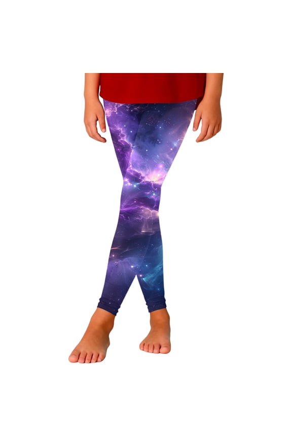 Girls Pants Starry Sky Printed Slim Fit Athletic Trousers Casual Long Straight Leg Solid Color Stretchy Leggings For Play And Everyday Wear Clothes,Black,13-14 Years