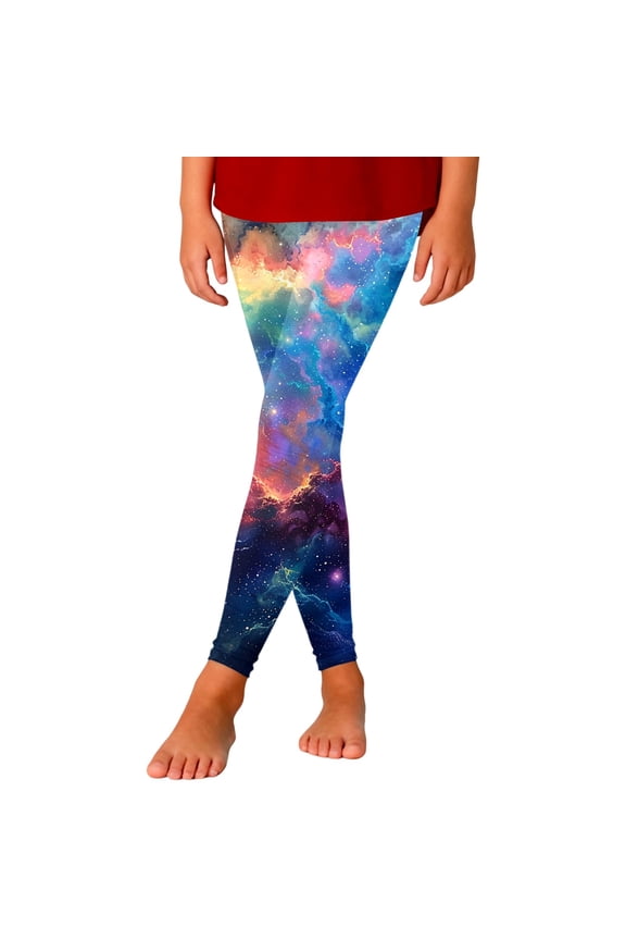 Girls Pants Starry Sky Printed Slim Fit Athletic Trousers Casual Long Straight Leg Solid Color Stretchy Leggings For Play And Everyday Wear Clothes,Navy,13-14 Years