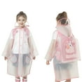 thumbnail image 1 of LIIPEE Girls Rain Wear Cartoon Animal Printed Long Sleeve Hooded Button Down Raincoat Kids Classic Outdoor Rain Ponchos,Light Pink,12-14 Years, 1 of 4