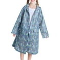 thumbnail image 1 of LIIPEE Girls Rainwear Cartoon Animal Printed Long Sleeve Hooded Button Down Raincoat With Pockets Baby Leisure Casual Outings Rain Jackets,Navy,3-6 Years, 1 of 8