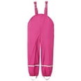 thumbnail image 1 of LIIPEE Girls Rainwear Casual Kids Solid Color Soft Cute Rain Dungarees Windproof Waterproof Fashion Mud Pants Comfortable Breathable Daily Rainwear,Hot Pink,3-4 Years, 1 of 2