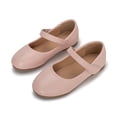 thumbnail image 1 of LIIPEE Girls Sandals Summer Fashion Adjustable Strap Solid Color Closed Toe Party School Leather Shoes Girls Comfort Walking Beach Weddings Birthday Party Princess Sandal,Pink,12-18 Months, 1 of 7