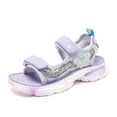 thumbnail image 1 of LIIPEE Girls Sandals Summer Fashion Cute Adjustable Straps Butterfly Open Toe Non- Soft Sole Shoes Child Cozy Outdoor Casual Wear Princess Sandal,Purple,13.5-14 Years, 1 of 9