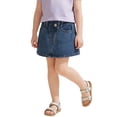 thumbnail image 1 of LIIPEE Girls Shorts Casual Summer Solid Color Cute Pockets Denim Shorts Toddler Kids Soft Elastic Waistband Shorts Comfortable Breathable Daily Shorts,Blue,9-10 Years, 1 of 9