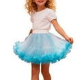 thumbnail image 1 of LIIPEE Girls Skirt Casual Carnival Party Tutu Skirt Festive Celebrations Layered Dance Princess Skirt Comfortable Breathable Soft Cute Daily Skirt,Sky Blue,130, 1 of 4