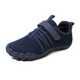 thumbnail image 1 of LIIPEE Girls Sneakers Hook And Loop Strap Closed Toe Non- Athletic Running Shoes Kids Leisure Holiday School Party Sneaker,Dark Blue,13-14 Years, 1 of 8