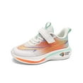 thumbnail image 1 of LIIPEE Girls Sneakers Hook And Loop Strap Closed Toe Non- Soft Sole Mesh Athletic Running Shoes Girls Cute Casual Daily Party Photoshoot Sneaker,Orange,11-12 Years, 1 of 8