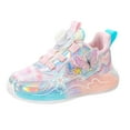thumbnail image 1 of LIIPEE Girls Sneakers Summer Autumn Lightweight Comfortable Butterfly Closed Toe Non- Soft Sole Shoes Toddler Cozy Vacation Sneaker,Pink,4-4.5 Years, 1 of 7