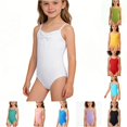 thumbnail image 1 of LIIPEE Girls Spaghetti Strap Backless Jumpsuit Stretchable Ballet Dance Gymnastic Leotard 2-12 Years, 1 of 4