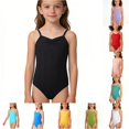 thumbnail image 1 of LIIPEE Girls Spaghetti Strap Backless Jumpsuit Stretchable Ballet Dance Gymnastic Leotard 2-12 Years, 1 of 4