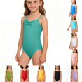 thumbnail image 1 of LIIPEE Girls Spaghetti Strap Backless Jumpsuit Stretchable Ballet Dance Gymnastic Leotard 2-12 Years, 1 of 4
