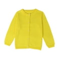 thumbnail image 1 of LIIPEE Girls Sweaters Solid Color Long Sleeve Round Neck Button Knit Cardigans Sweaters Child Trendy Climbing Hiking Camping Cycling Coat,Ye1,5 Years, 1 of 2